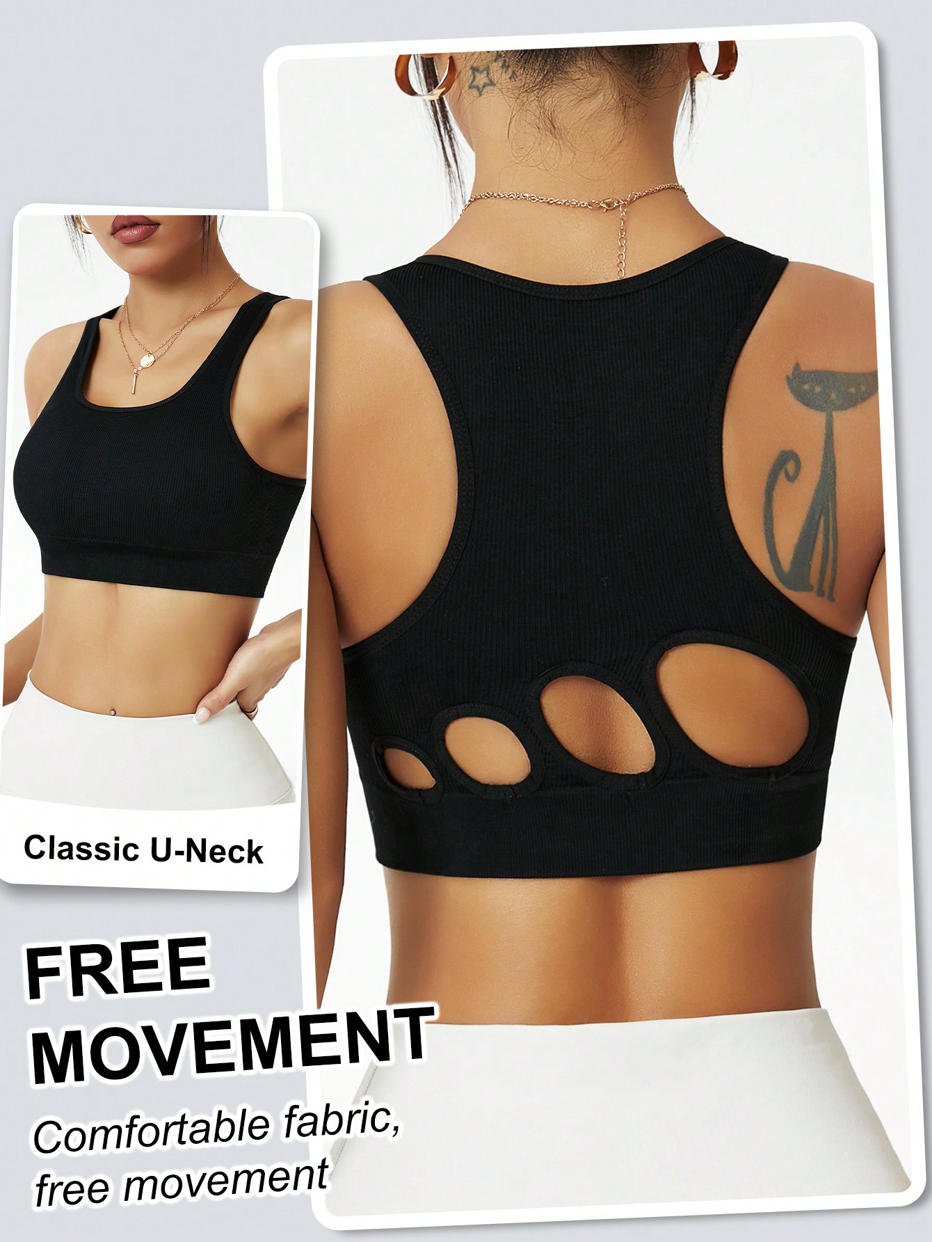 บราสปอร์ตไร้ตะเข็บสำหรับผู้หญิ - Seamless Ribbed Workout Tank Top บทวิจารณ์และราคา