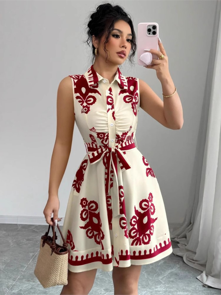 ฤดูร้อนใหม่แฟชั่นชุดลําลองสําห - French Vintage Floral Midi Dress บทวิจารณ์และราคา
