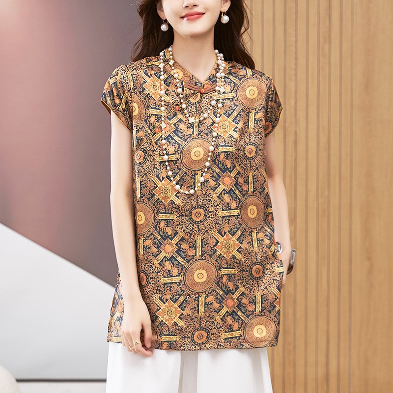 เสื้อผู้หญิง แขนสั้น คอกลม เสื - Blouses บทวิจารณ์และราคา