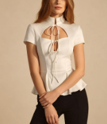 เสื้อเชิ้ตผ้าโปร่งลายจุดสำหรับ - Blouses บทวิจารณ์และราคา