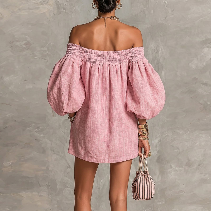 2026 ฤดูร้อนใหม่ชุดมินิเดรสแขน - Off Shoulder Puff Sleeve Sundress บทวิจารณ์และราคา