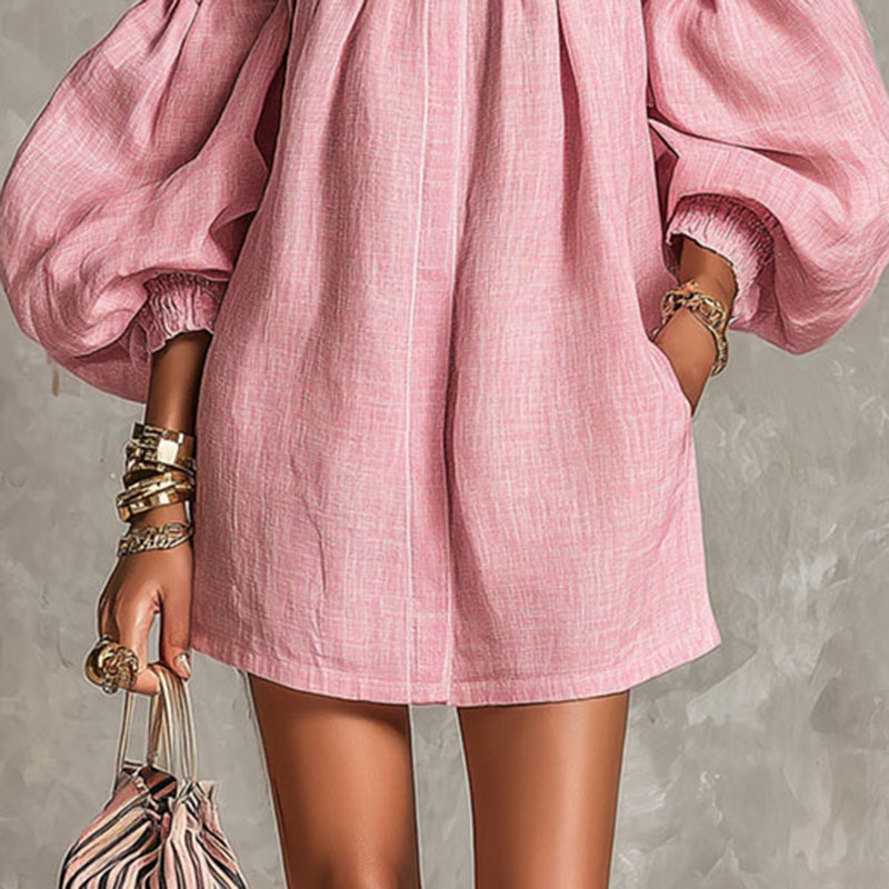 2026 ฤดูร้อนใหม่ชุดมินิเดรสแขน - Off Shoulder Puff Sleeve Sundress บทวิจารณ์และราคา