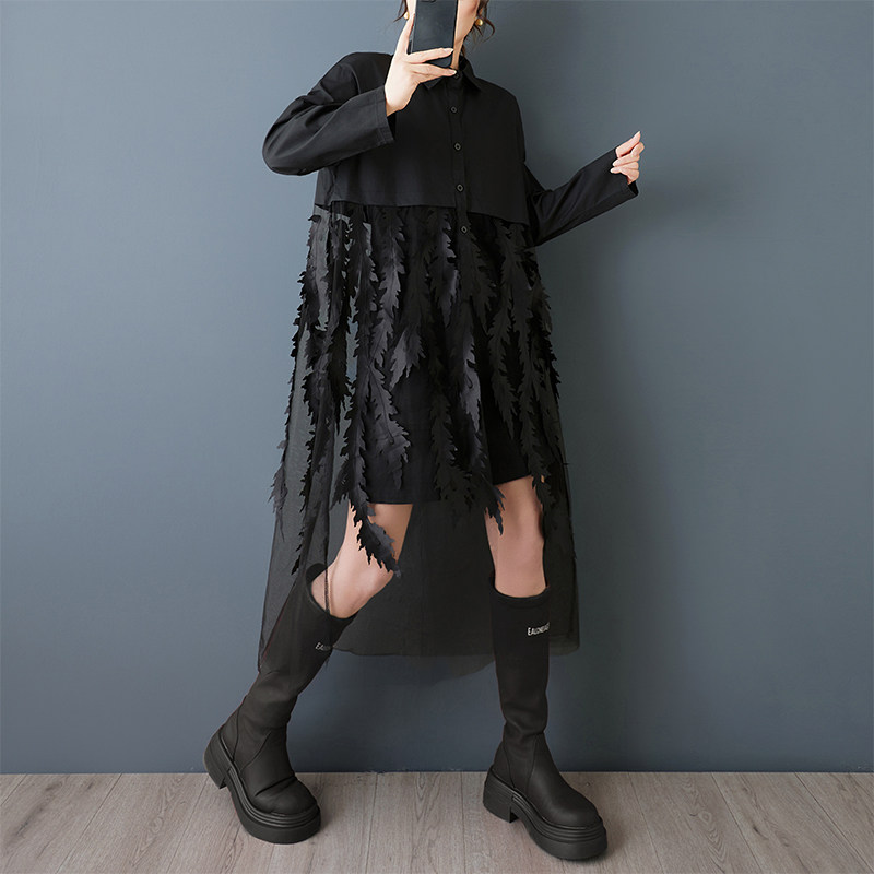เดรสเชิ้ตพิมพ์ลายดอกไม้สไตล์เก - Korean Style A Line Shirt Dress บทวิจารณ์และราคา