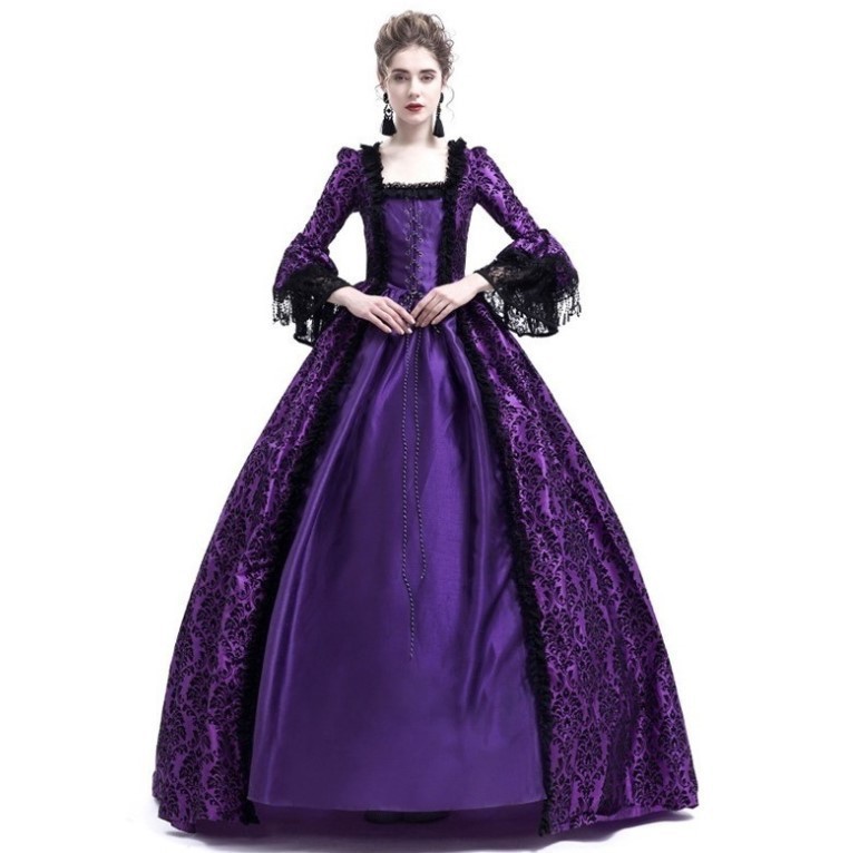 ชุดเดรสยาวแขนบานลายปะติดสไตล์เ - Dresses บทวิจารณ์และราคา