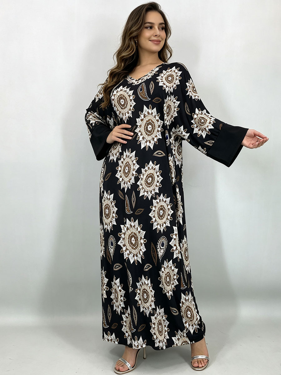 ชุดเดรสยาวไซส์ใหญ่สำหรับผู้หญิ - Boho Summer Beach Maxi Dress บทวิจารณ์และราคา