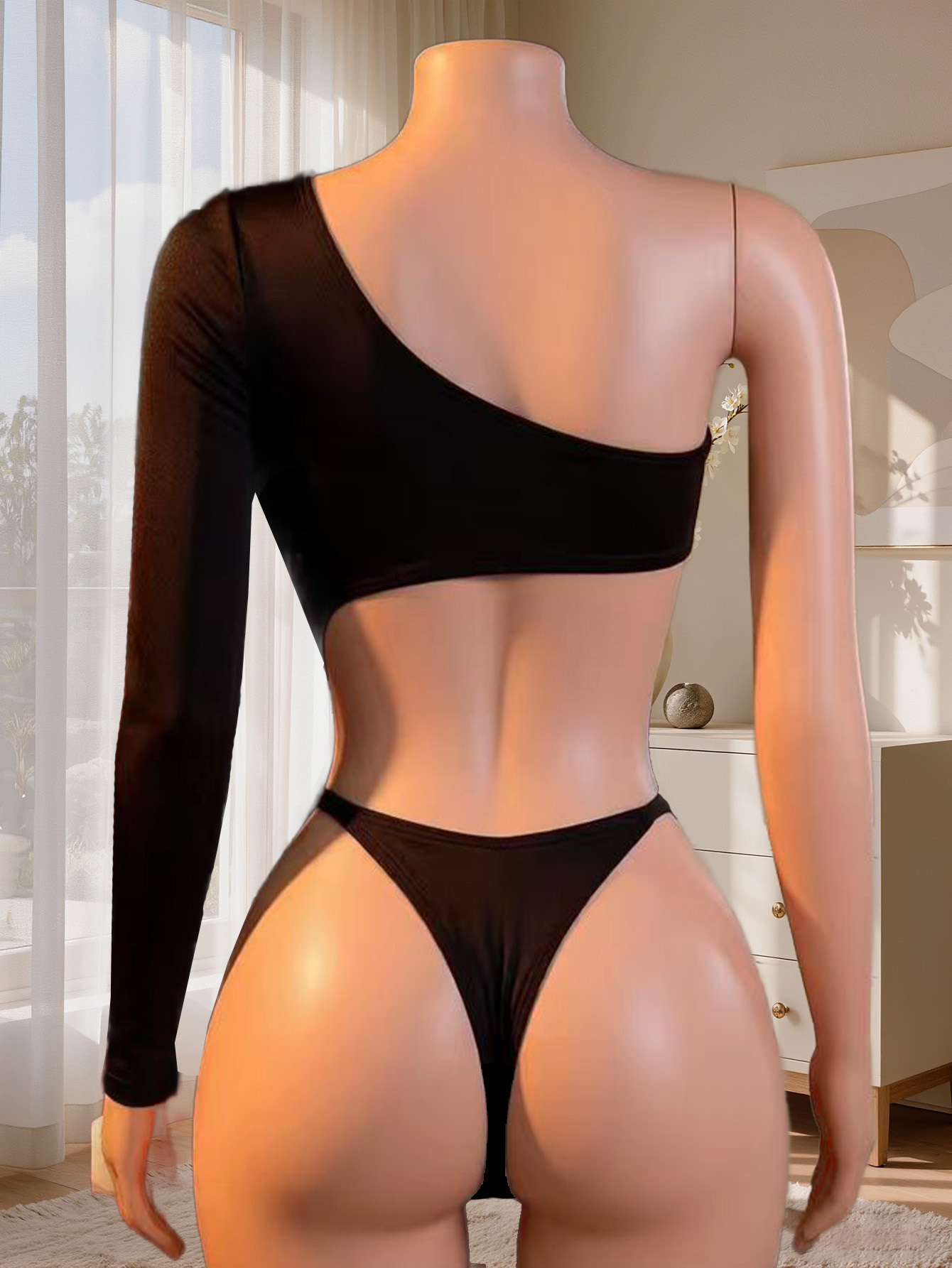 ชุดบอดี้สูทผู้หญิงแบบไหล่เดียว - Lingerie บทวิจารณ์และราคา
