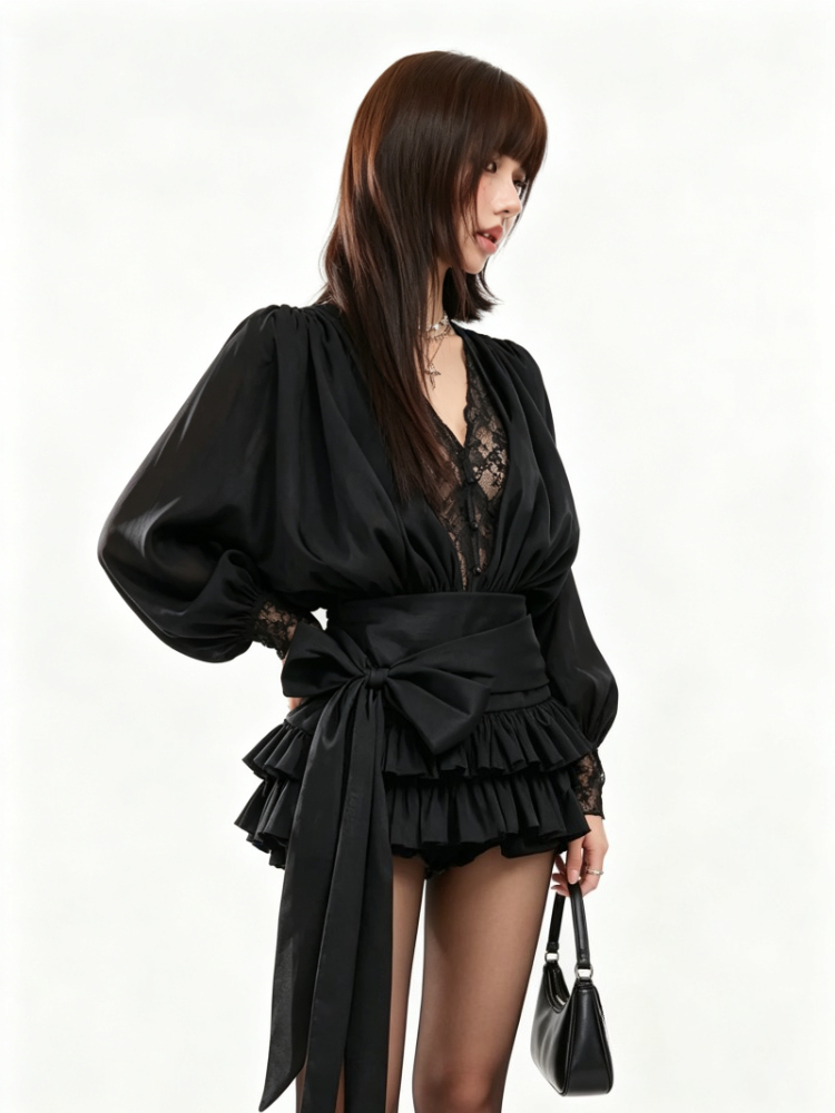 ฤดูใบไม้ร่วงสไตล์ฝรั่งเศสวินเท - French Vintage Floral Midi Dress บทวิจารณ์และราคา