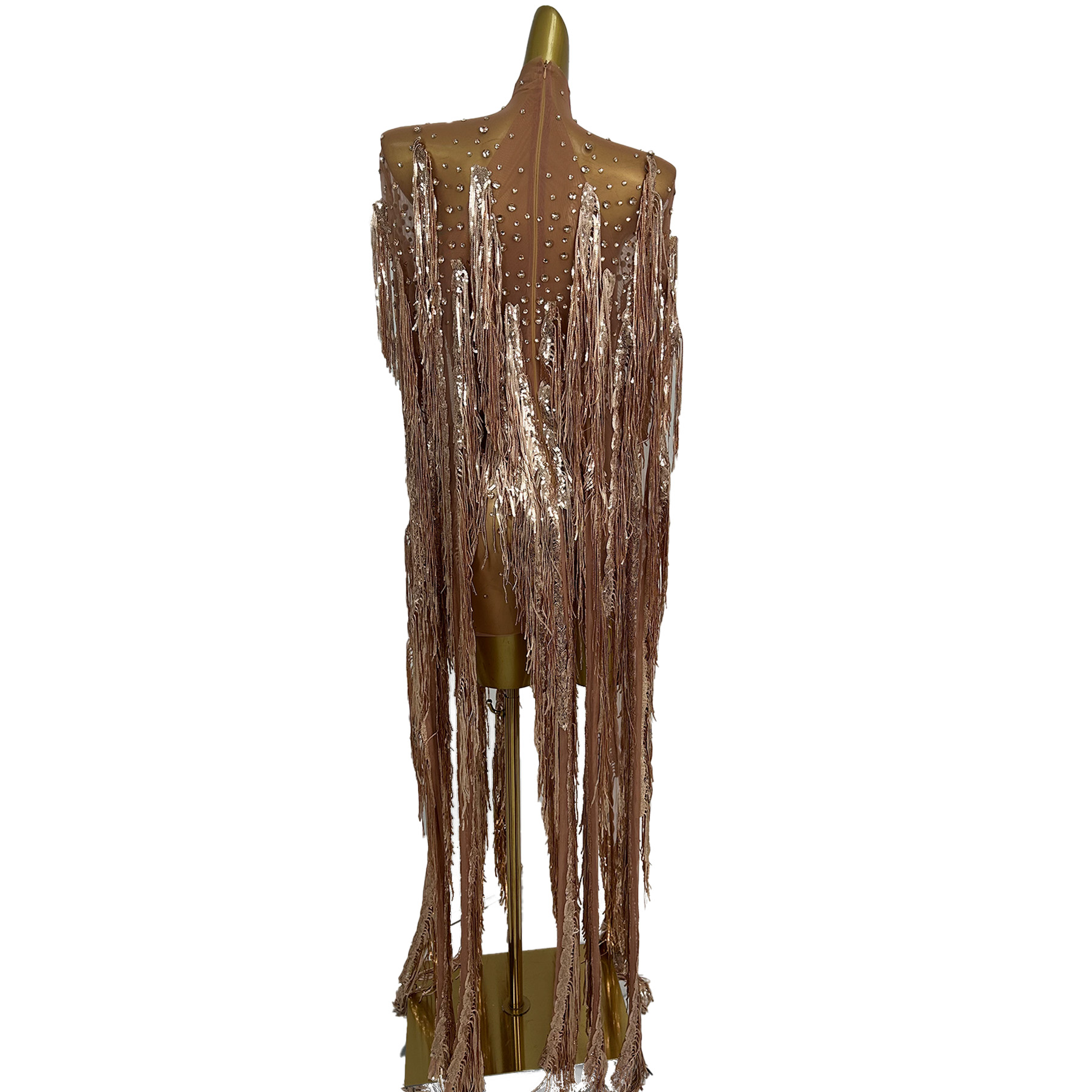 ชุดเดรสยาวประดับเลื่อมและคริสต - Sparkly Rhinestone Club Party Dress บทวิจารณ์และราคา
