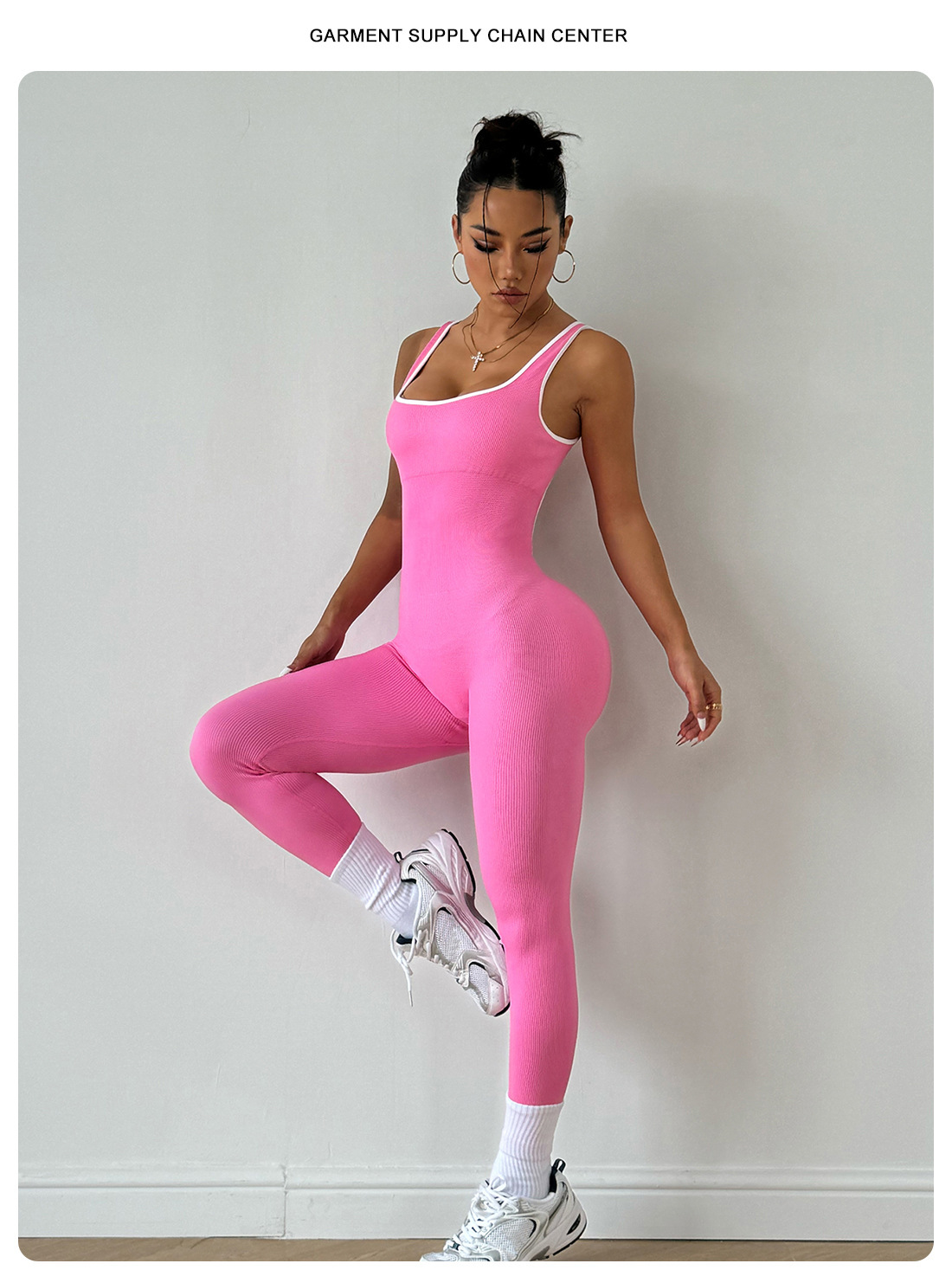 จั๊มสูทออกกำลังกายสำหรับผู้หญิ - Seamless Ribbed Workout Tank Top บทวิจารณ์และราคา