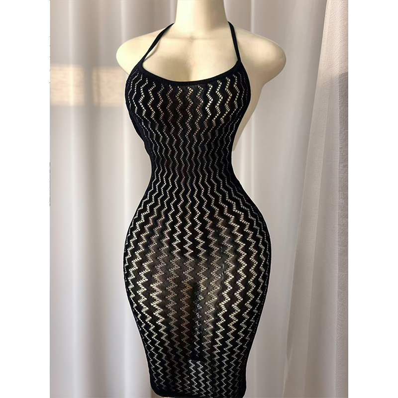 ชุดคลุมชายหาดตาข่ายสำหรับผู้หญ - Sexy Mesh Sheer Bodycon Dress บทวิจารณ์และราคา