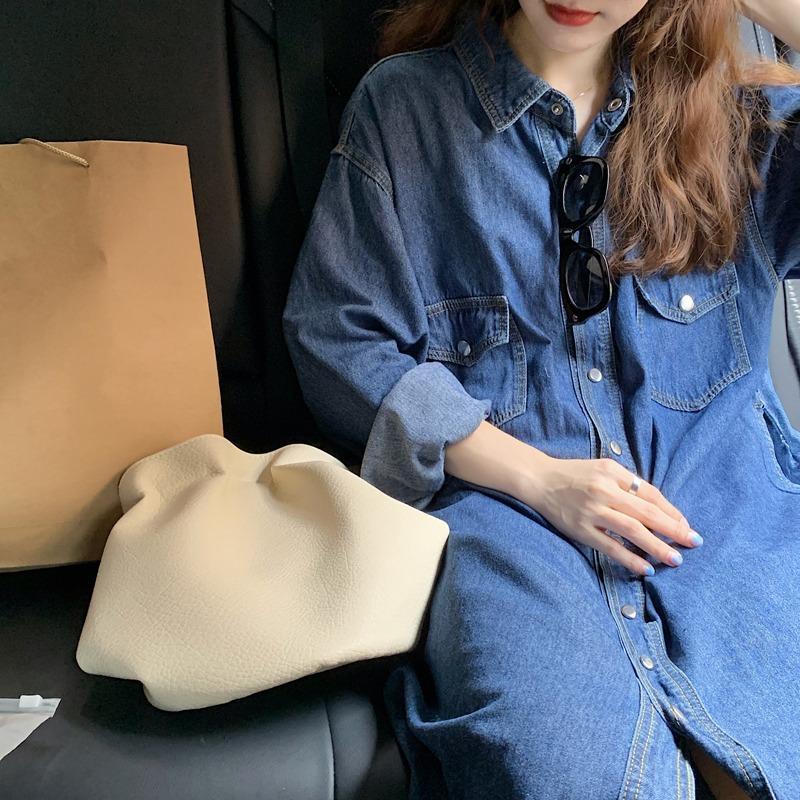 เดรสยีนส์ผู้หญิงแบบใหม่ปี 2026 - Korean Style A Line Shirt Dress บทวิจารณ์และราคา