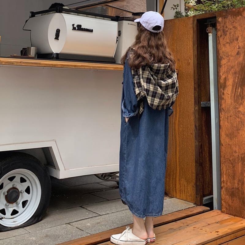 เดรสยีนส์ผู้หญิงแบบใหม่ปี 2026 - Korean Style A Line Shirt Dress บทวิจารณ์และราคา