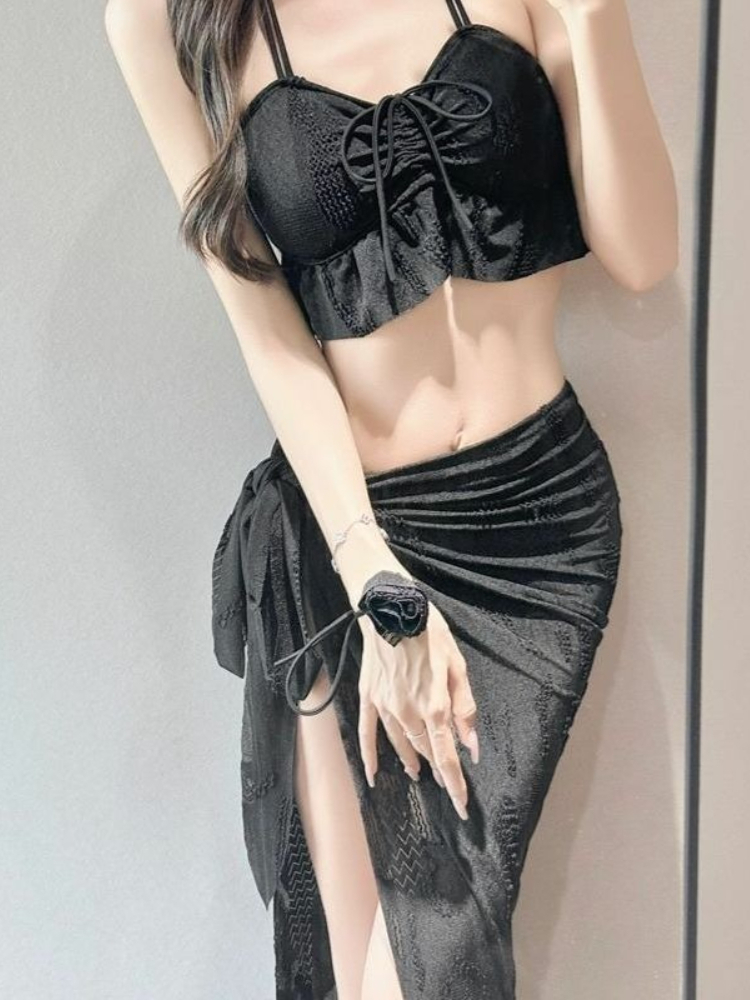 ชุดว่ายน้ำสองชิ้นลายดอกไม้สำหร - Tops บทวิจารณ์และราคา