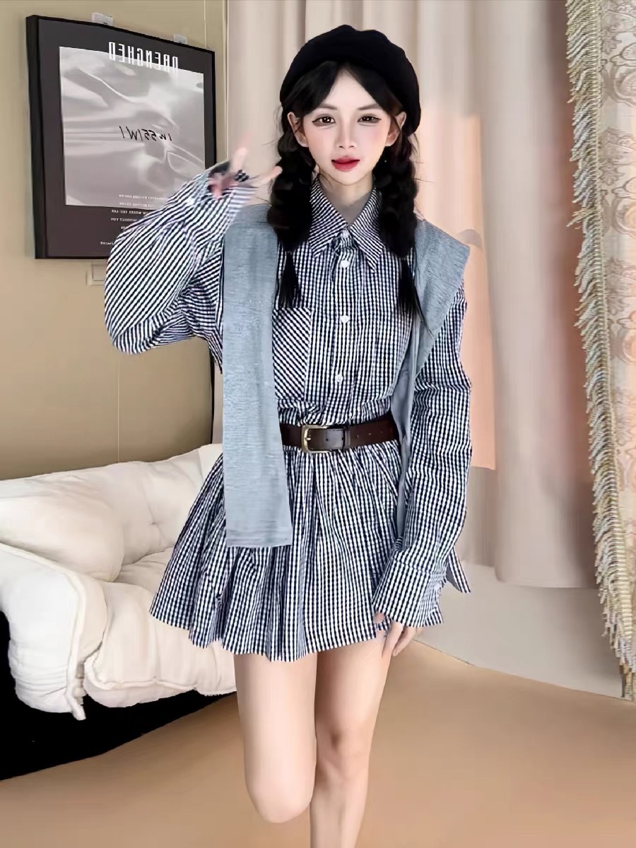 เดรสเชิ้ตสไตล์เกาหลีสำหรับต้นฤ - Korean Style A Line Shirt Dress บทวิจารณ์และราคา