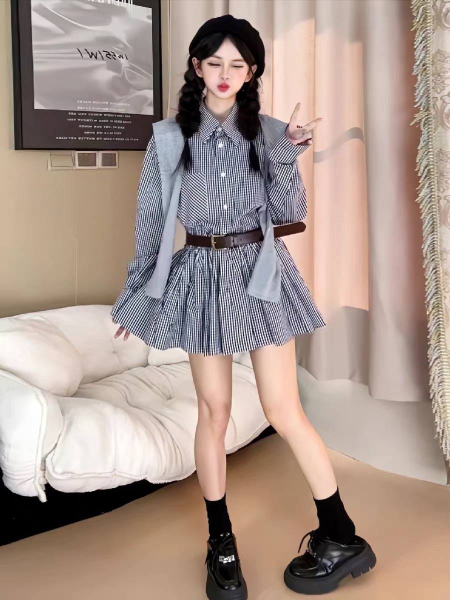 เดรสเชิ้ตสไตล์เกาหลีสำหรับต้นฤ - Korean Style A Line Shirt Dress บทวิจารณ์และราคา