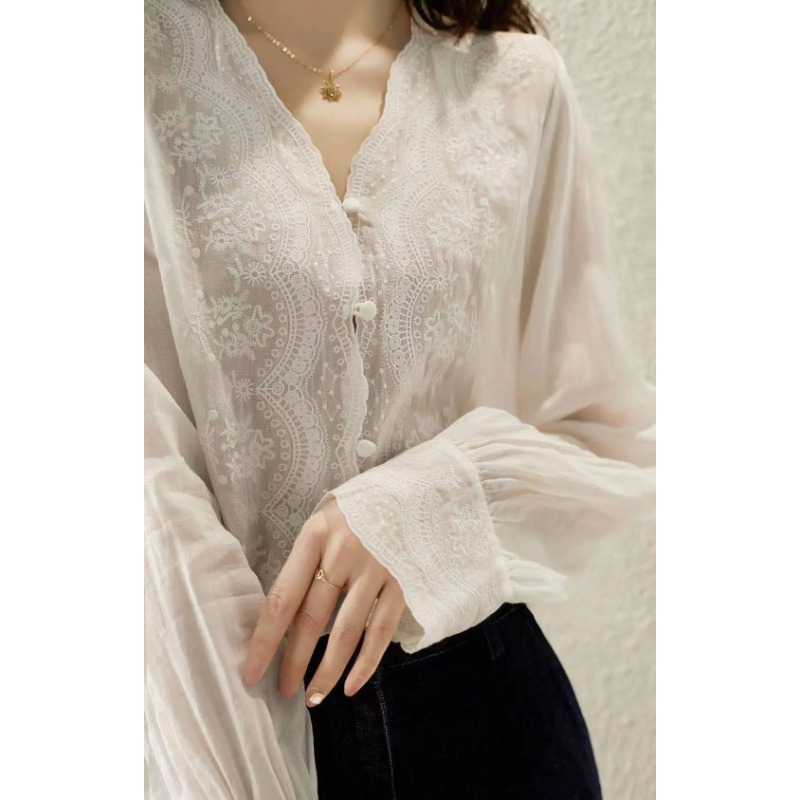 GELITAYIN V คอยาวแขนยาวผ้าลินิ - Casual Loose Linen Shirt Dress บทวิจารณ์และราคา
