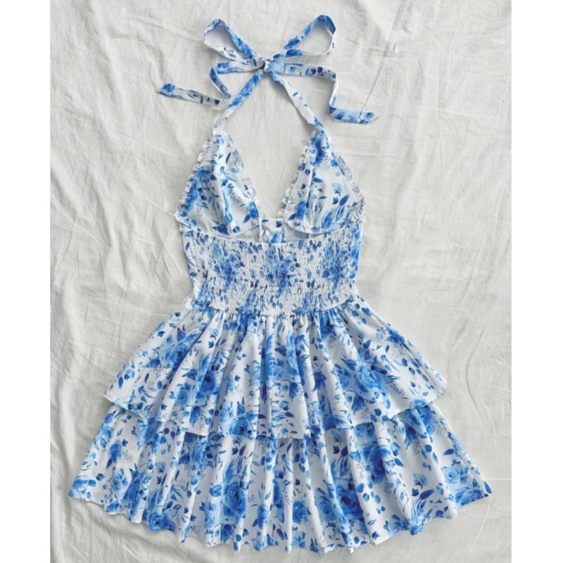 ชุดเดรสสั้นสไตล์วินเทจสำหรับผู - French Vintage Floral Midi Dress บทวิจารณ์และราคา