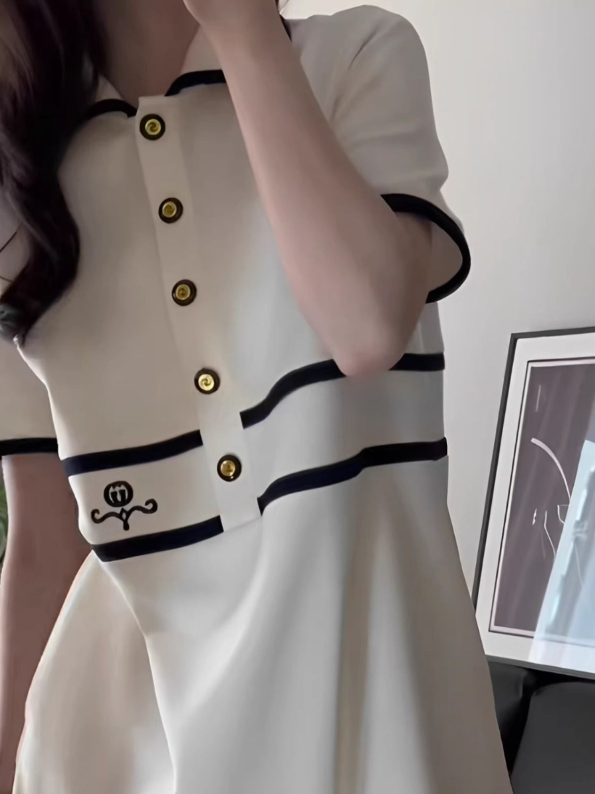 เดรสคอปกแขนสั้นไซส์ใหญ่สำหรับผ - Korean Style A Line Shirt Dress บทวิจารณ์และราคา