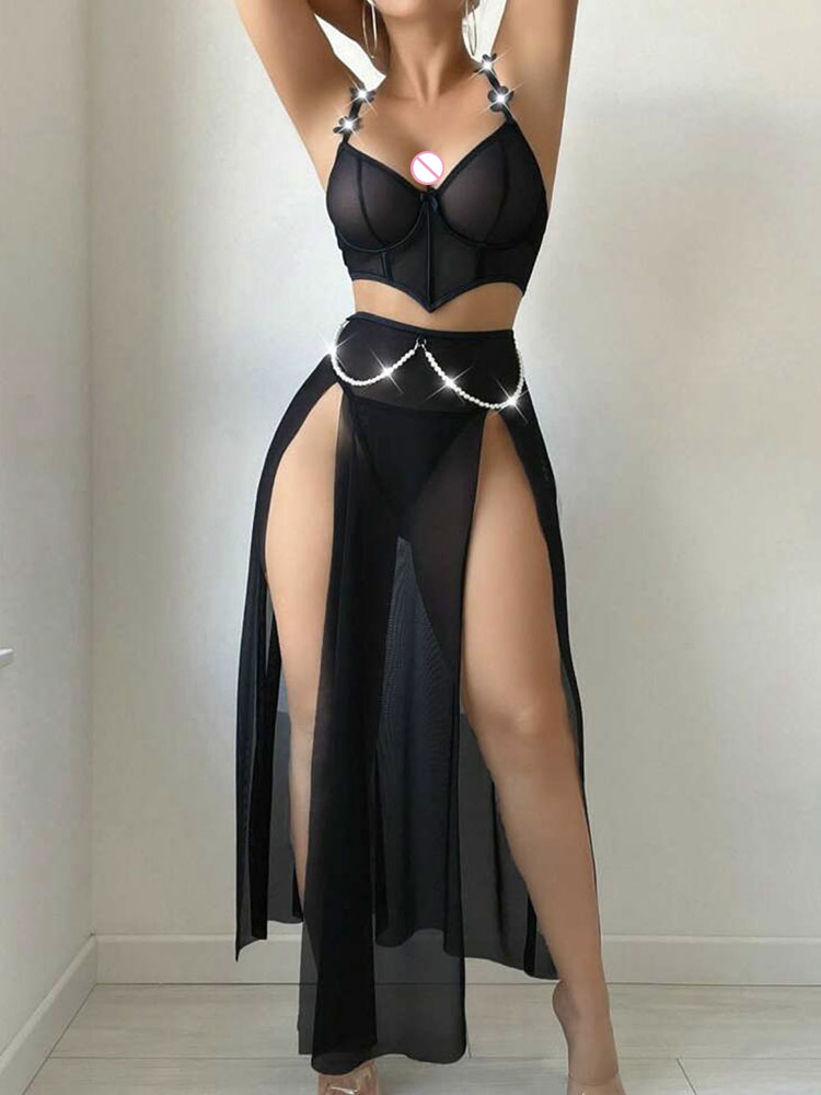 ชุดเดรสซีทรูรัดรูปเซ็กซี่สำหรั - Sexy Mesh Sheer Bodycon Dress บทวิจารณ์และราคา
