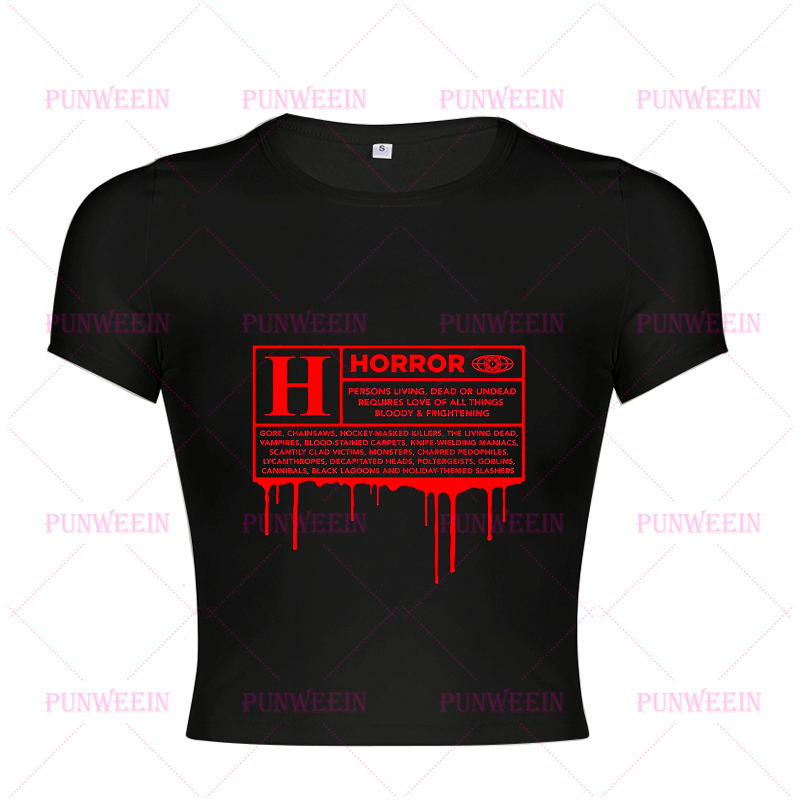 เสื้อครอปพิมพ์ลายกราฟิกสไตล์พั - Y2K Graphic Baby Tee Crop บทวิจารณ์และราคา