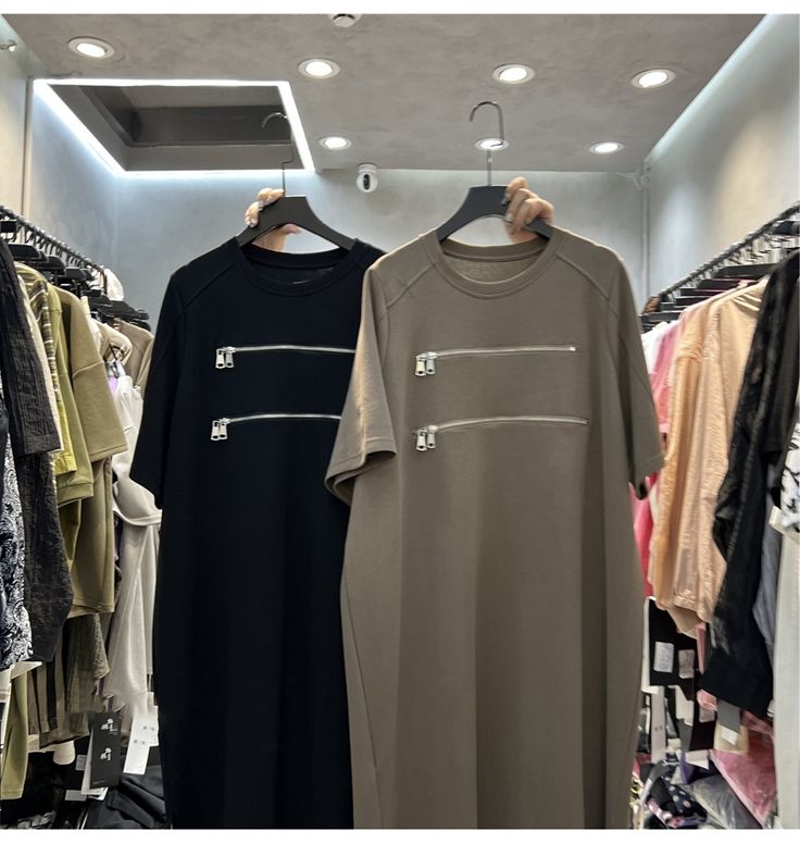 เสื้อยืดแขนสั้นทรงหลวมสำหรับผู - Korean Style A Line Shirt Dress บทวิจารณ์และราคา